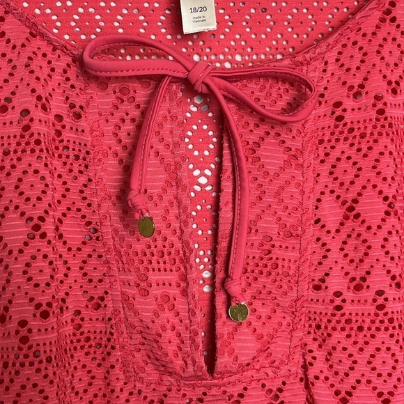 Swim by Cacique Crochet Like Coral Swim Cover Up - Picture 4 of 9